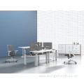 White Double Motor Electric Lift Table for Office